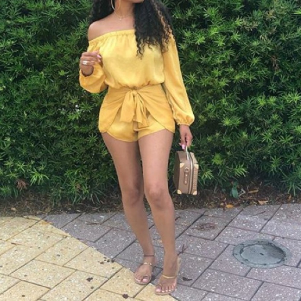 Mustard yellow romper